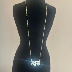 Elegant Gold Pearl Necklace